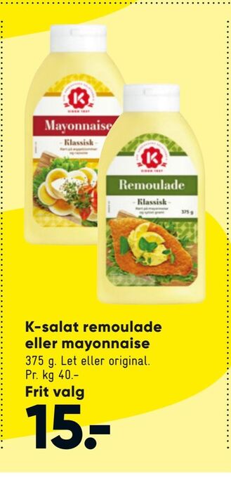 Bilka K-salat remoulade eller mayonnaise tilbud