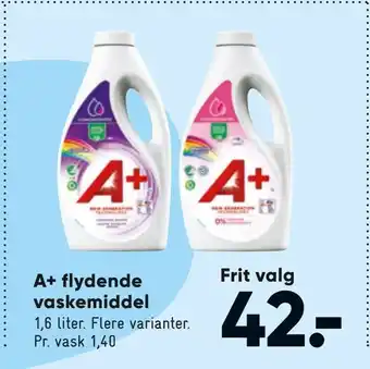 Bilka A+ flydende vaskemiddel tilbud