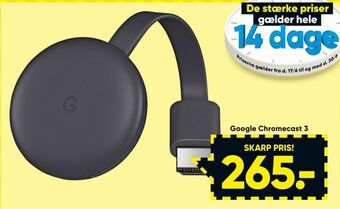 Bilka Google Chromecast 3 tilbud