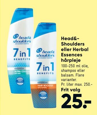 Head &­ Shoulders eller Herbal Essences hårpleje