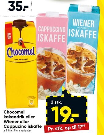 Bilka Chocomel kakaodrik eller Wiener eller Cappucino iskaffe tilbud