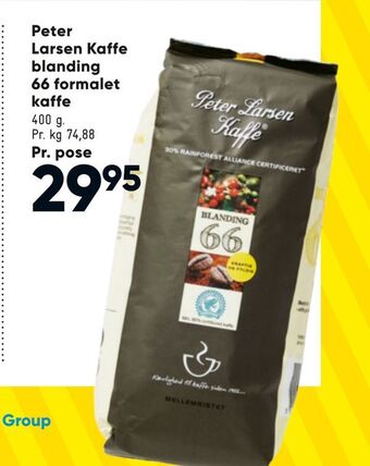 Bilka Peter Larsen Kaffe blanding 66 formalet kaffe tilbud