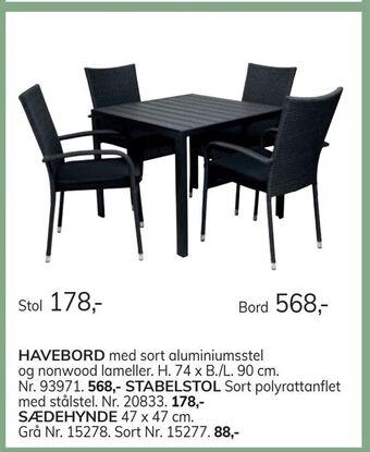Daells Bolighus Havebord tilbud