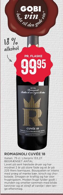 MENY Romagnoli cuvée 18 tilbud