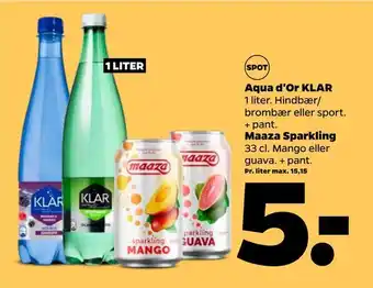 Netto Aqua d'Or KLAR, Maaza Sparkling tilbud