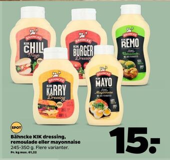 Bähncke KIK dressing, remoulade eller mayonnaise