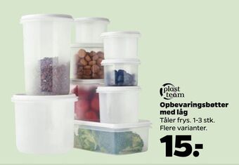 Netto Opbevaringsbøtter med låg tilbud