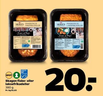Netto Skagen fiske- eller laksefrikadeller tilbud
