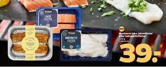 Netto Marineret eller rødspættefileter laks, laksefileter tilbud