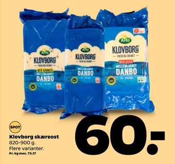 Netto Klovborg skæreost tilbud