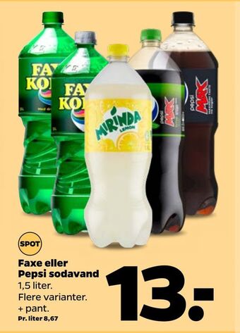 Netto Faxe eller Pepsi sodavand tilbud