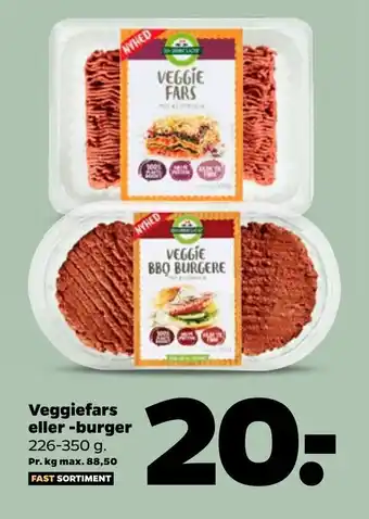 Netto Veggiefars eller -burger tilbud