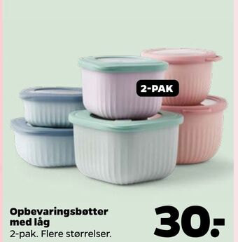 Netto Opbevaringsbøtter med låg tilbud