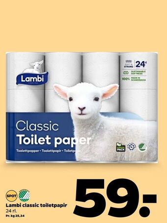 Netto Lambi classic toiletpapir tilbud