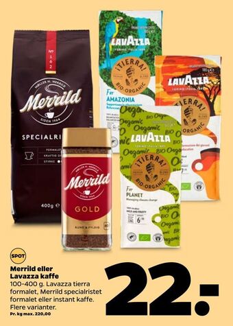 Netto Merrild eller Lavazza kaffe tilbud