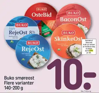 REMA 1000 Buko smøreost tilbud