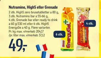 Nutramino, High5 eller Grenade