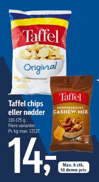 Føtex Taffel chips eller nødder tilbud