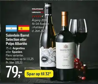 Salentein Barrel Selection eller Pulpo Albariño