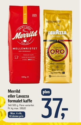 Føtex Merrild eller Lavazza formalet kaffe tilbud