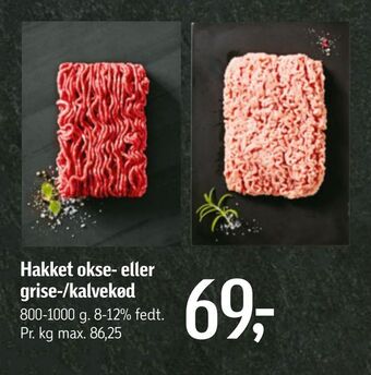 Føtex Hakket okse- eller grise-/kalvekød tilbud