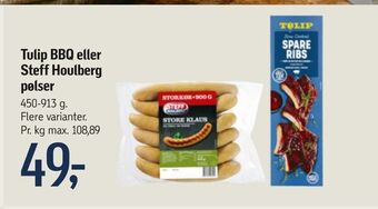 Føtex Tulip BBQ eller Steff Houlberg pølser tilbud