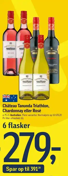 Føtex Château Tanunda Triathlon, Chardonnay eller Rosé tilbud