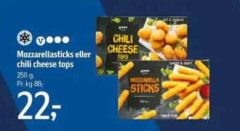 Føtex Mozzarellasticks eller chili cheese tops tilbud