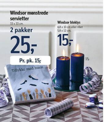 Føtex Windsor mønstrede servietter tilbud