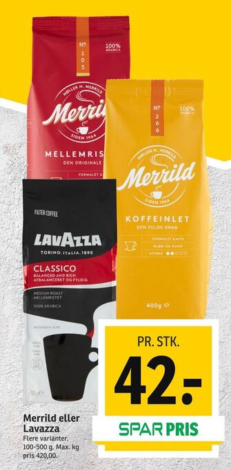 SPAR Merrild eller Lavazza tilbud