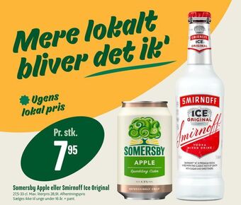 Min Købmand Somersby Apple eller Smirnoff Ice Original tilbud