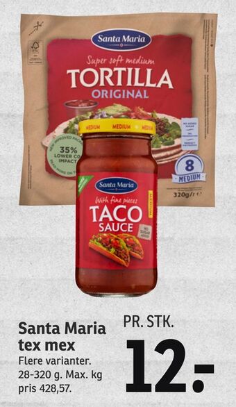 SPAR Santa Maria tex mex tilbud