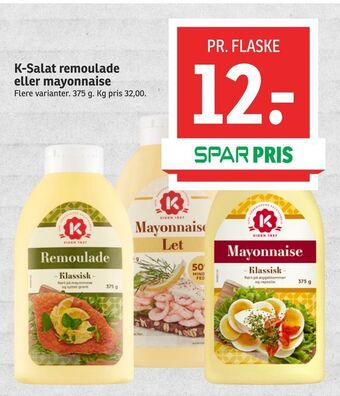SPAR K-Salat remoulade eller mayonnaise tilbud