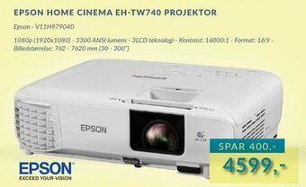 Epson home cinema eh-tw740 projektor