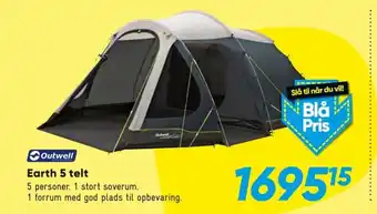 Bilka Outwell Earth 5 Telt tilbud
