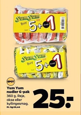 Netto Yum yum nudler tilbud
