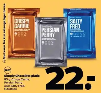 Netto Simpley chocolate plade tilbud