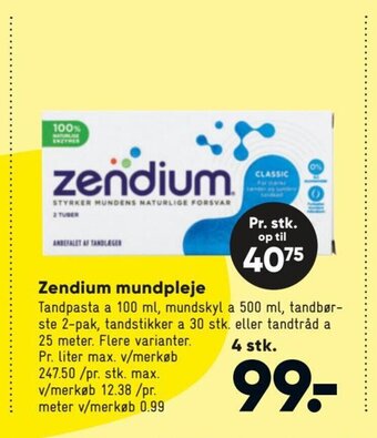 Bilka Zendium Mundpleje tilbud