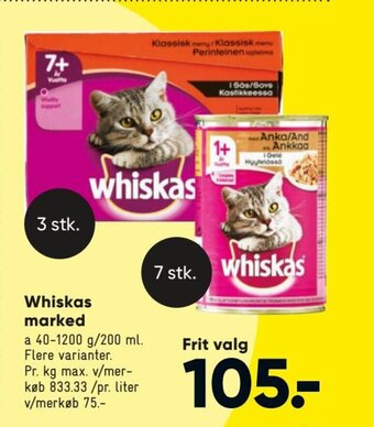 Bilka Whiskas Marked tilbud