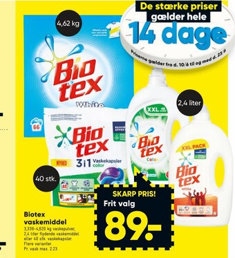 Bilka Biotex Vaskemiddel tilbud