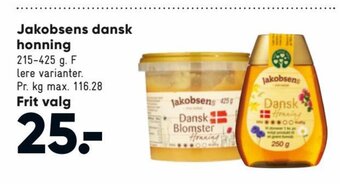 Bilka Jakobsens Dansk Honning tilbud