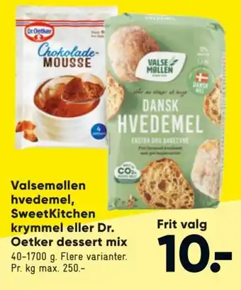 Valsemøllen Hvedemel Sweetkitchen Krymmel Eller Dr Oetker Dessert Mix