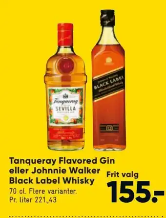 Bilka Tanqueray Flavored Gin Eller Johnnie Walker Black Label Whisky tilbud