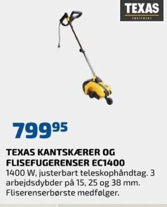 Davidsen Texas Kantskærer Og Flisefugerenser EC1400 tilbud