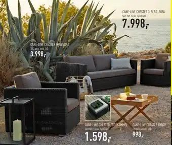 Cane-line chester 3-pers. sofa