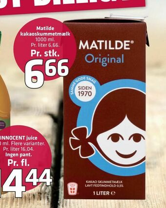 Fleggaard Matilde kakaoskummetmælk tilbud