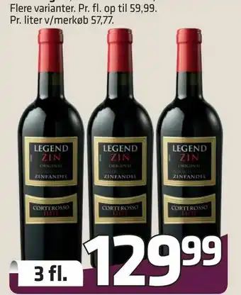 Fleggaard Corterosso Legend Zin Negroamaro Zinfandel tilbud