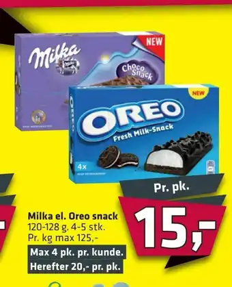 Fleggaard Milka el. Oreo snack tilbud