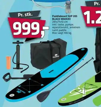 Fleggaard Paddleboard SUP 285 BLACK WAIKIKI tilbud
