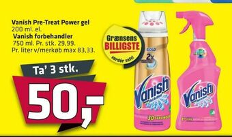 Fleggaard Vanish Pre-Treat Power gel Vanish forbehandler tilbud